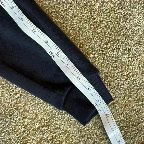 Who What Wear Asymmetrical Sweatshirt Dress Navy Blue with Red Stripe. Size med - Picture 7 of 9